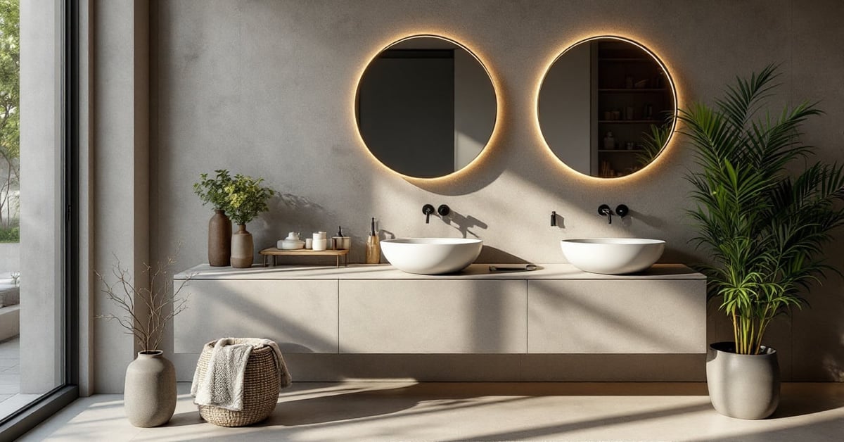 Meubles de salle de bain IKEA modernes avec vasque et rangements dans une salle de bain épurée